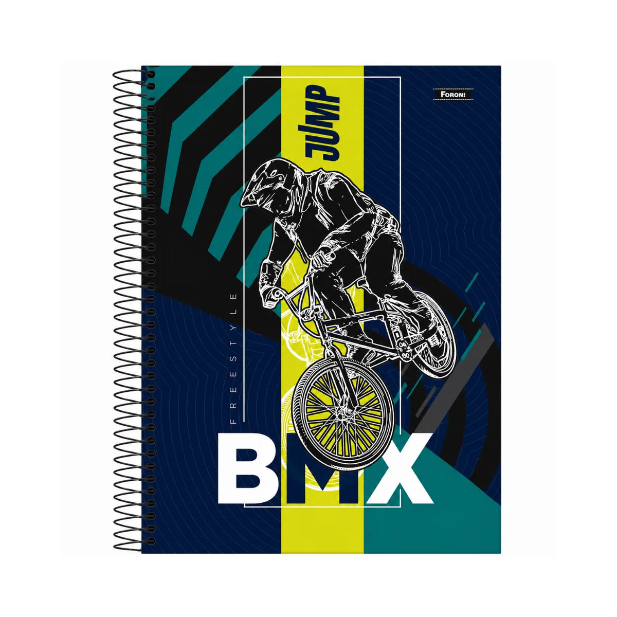 Caderno 20 Matérias 400 Folhas Jump BMX Foroni