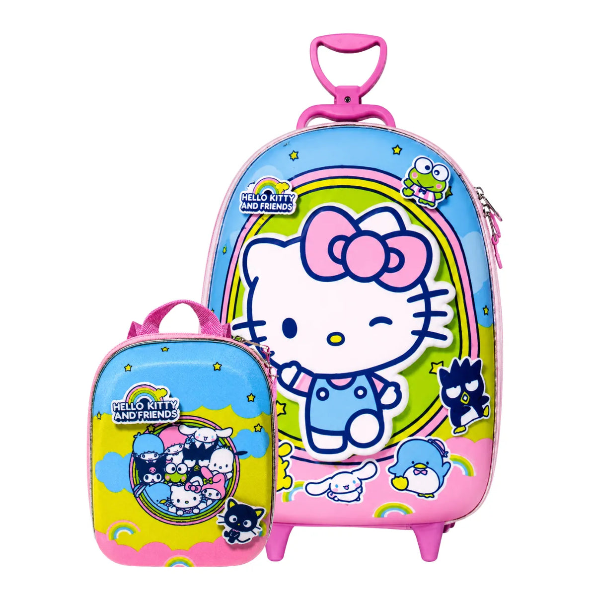 Kit Mochila de Rodinha Hello Kitty com Lancheira Diplomata