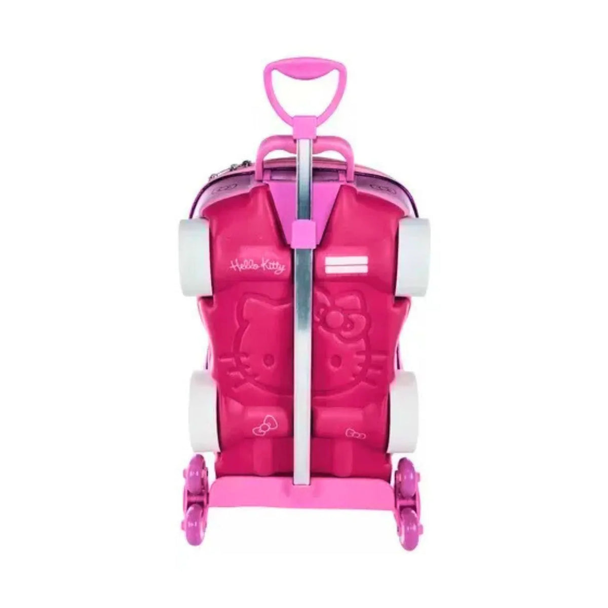 Kit Mochila de Rodinha 3D Hello Kitty Carro Diplomata
