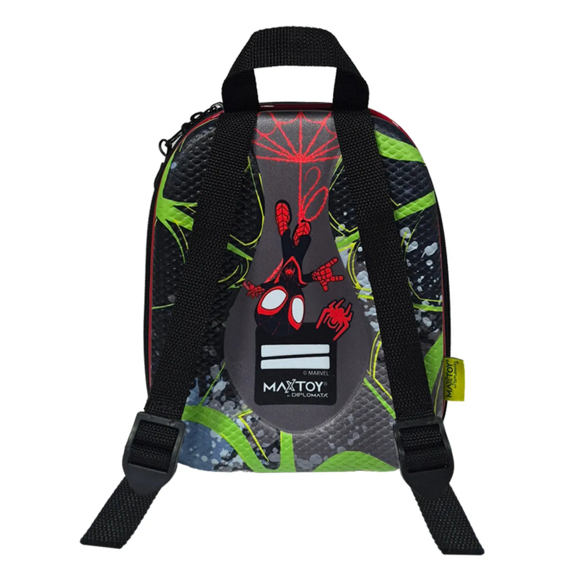 Kit Mochila Rodinha Homem Aranha Miles Carro Lancheira Diplomata