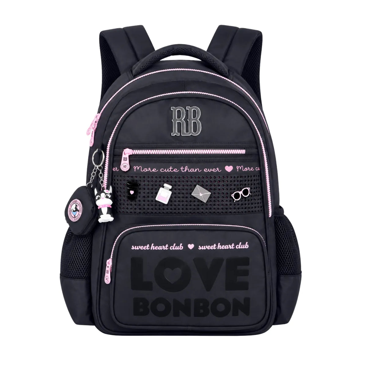Mochila de Costas Preta Love Rebecca Bonbon