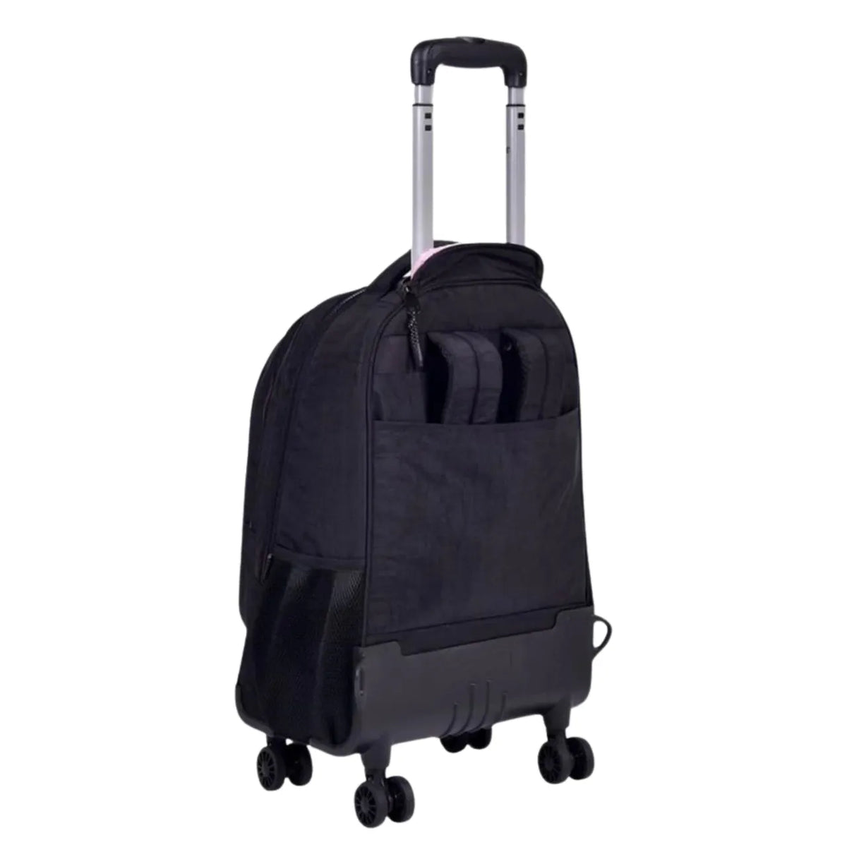 Kit Mochila 4 Rodas Rebecca Bonbon Preta Lancheira e Estojo