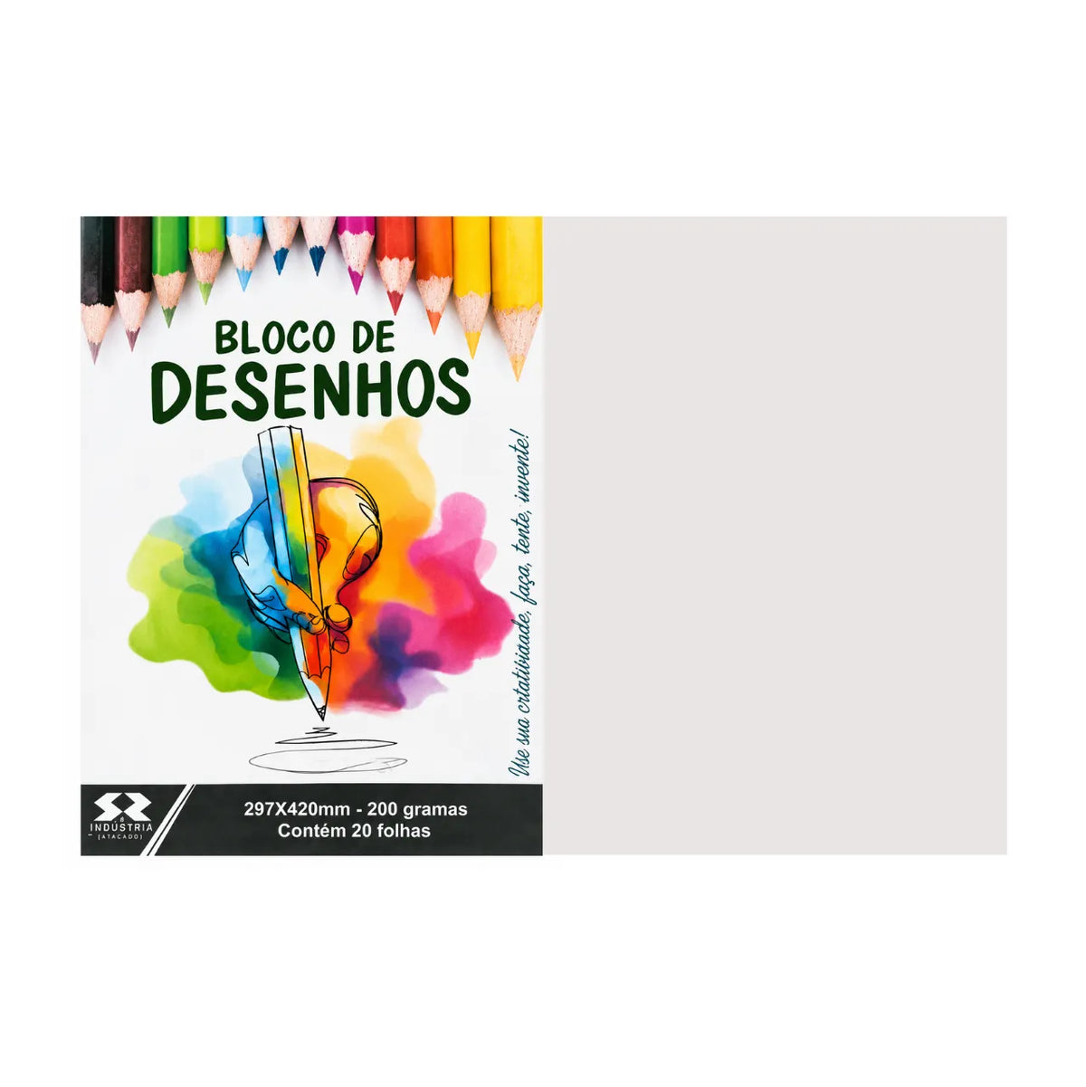 Bloco de Desenho A3 200g 20 Folhas S&R