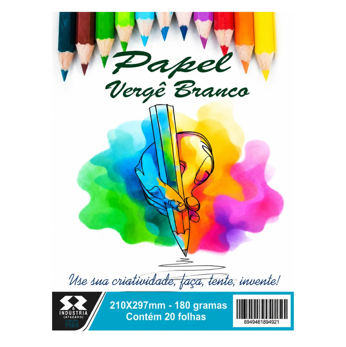 Bloco Papel Vergê A4 Branco 180g 20 Folhas S&R