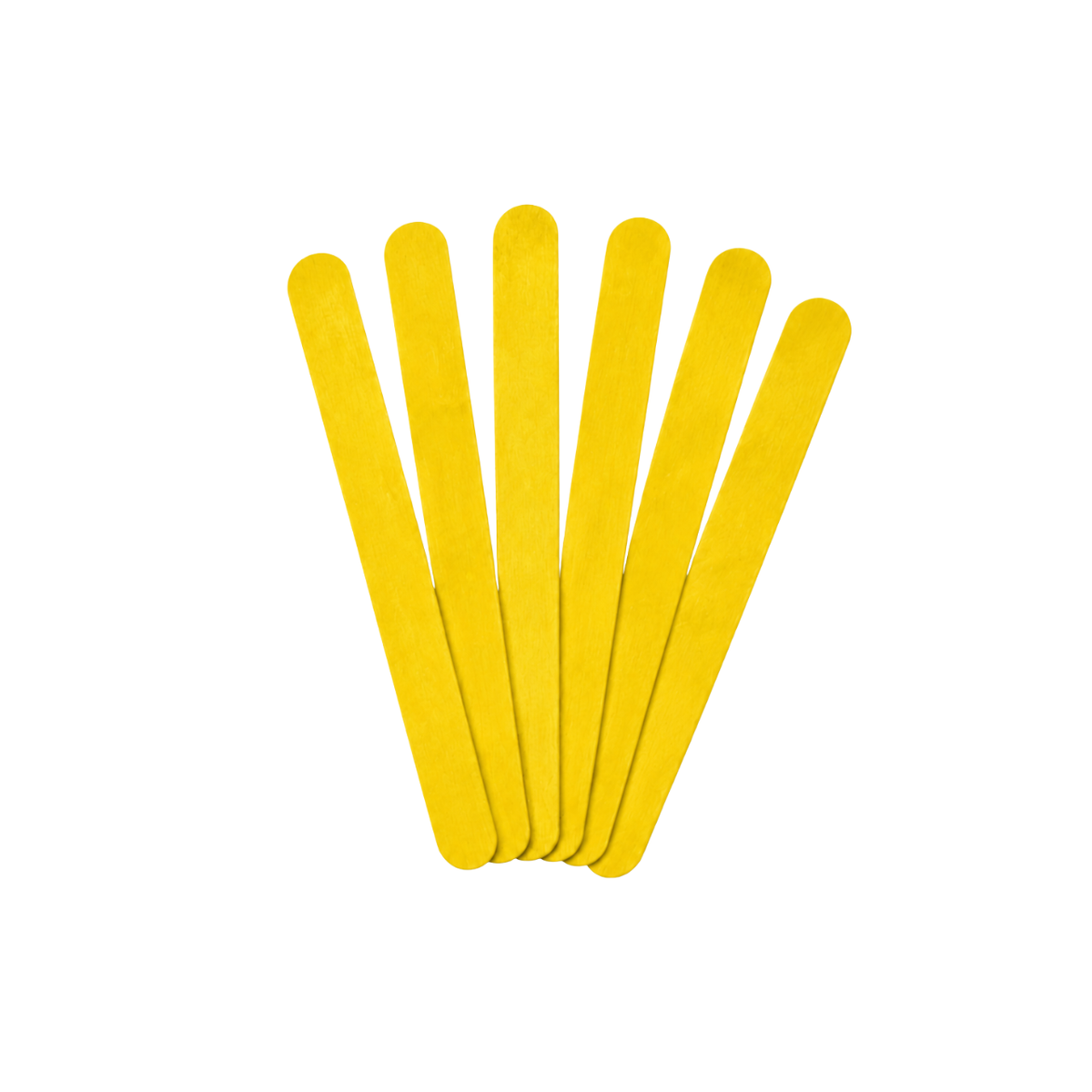 Palitos de Madeira Amarelo Ponta Redonda 50 Unidades