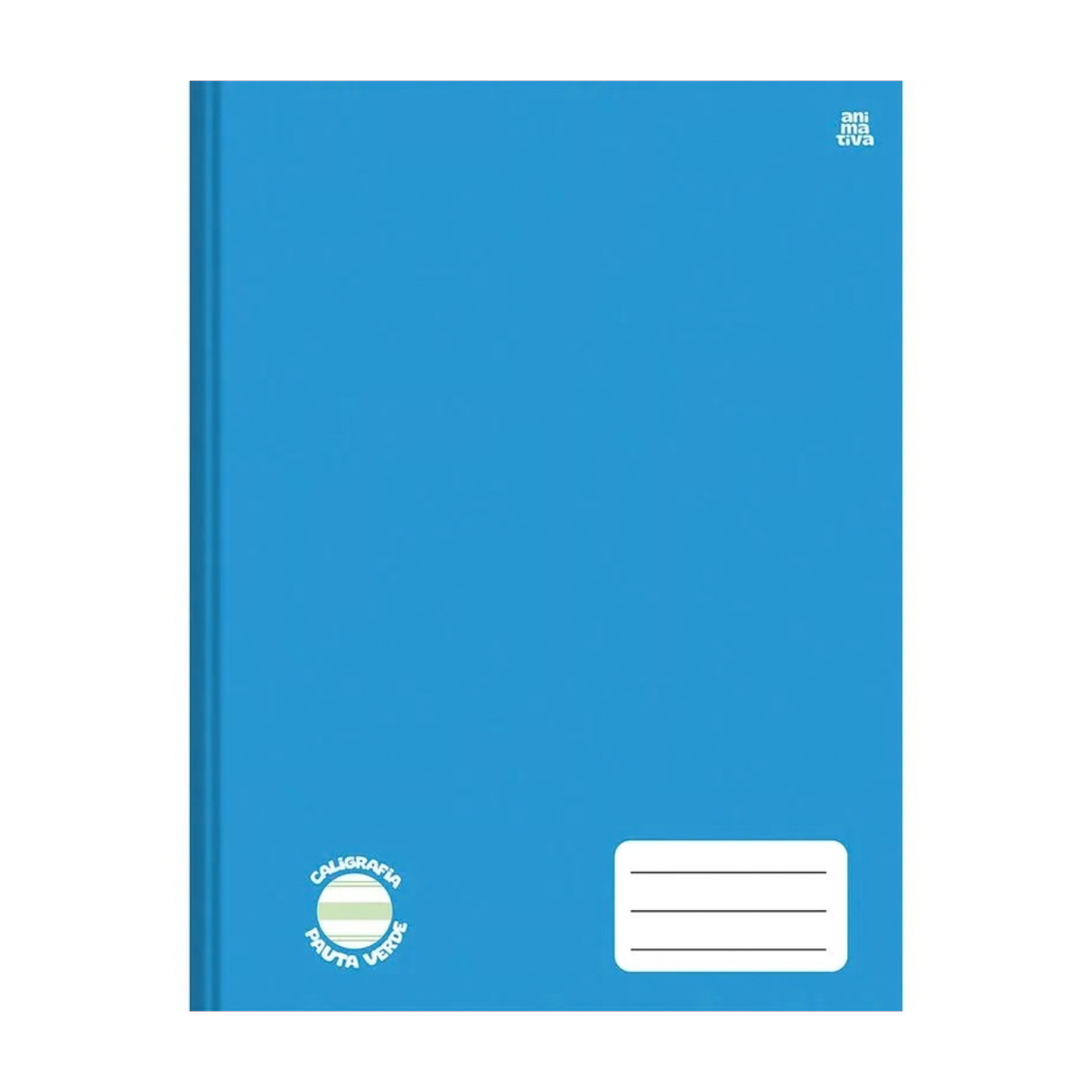 Caderno Caligrafia Azul Pauta Verde Animativa Capa Dura