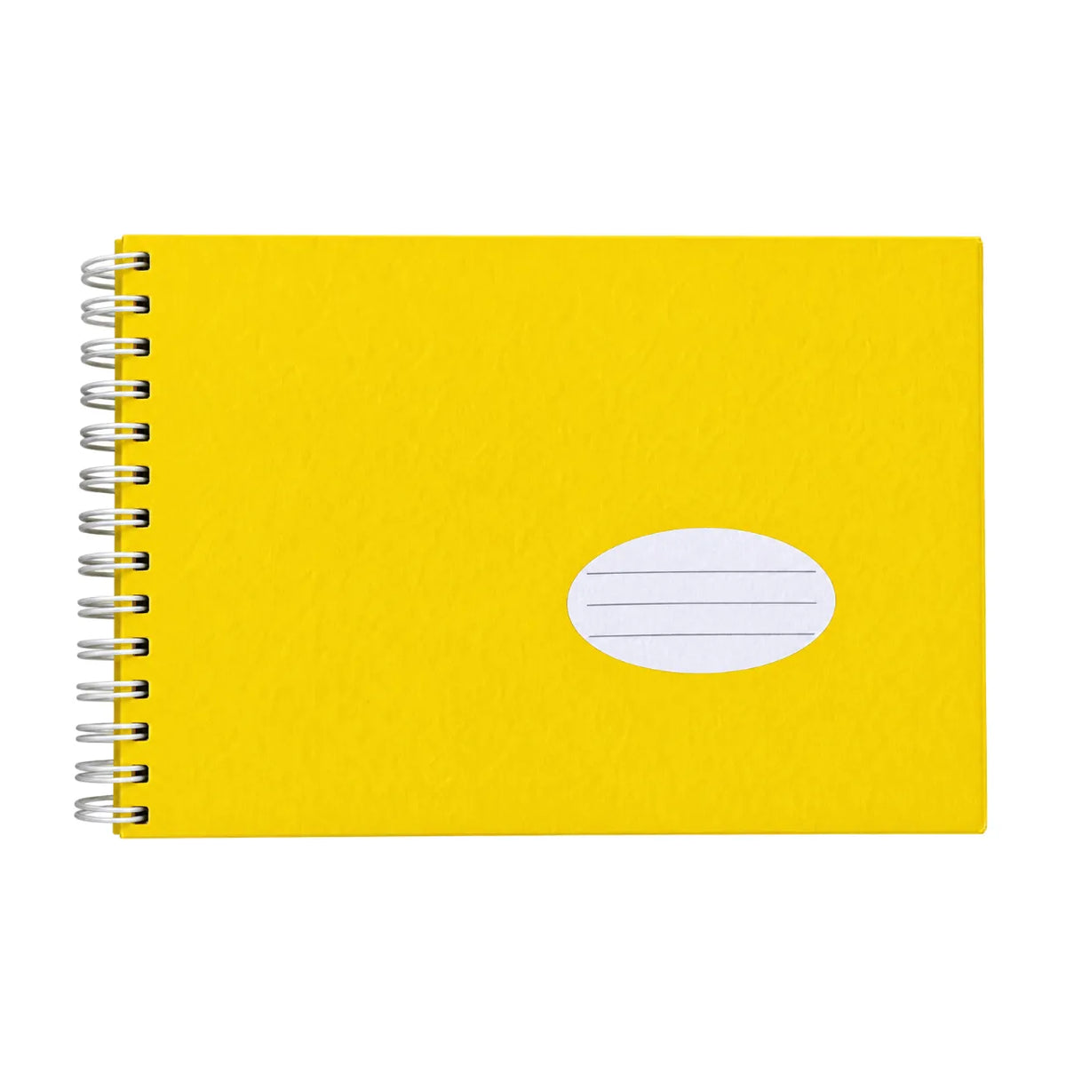 Caderno Meia Pauta Espiral Amarelo Horizontal