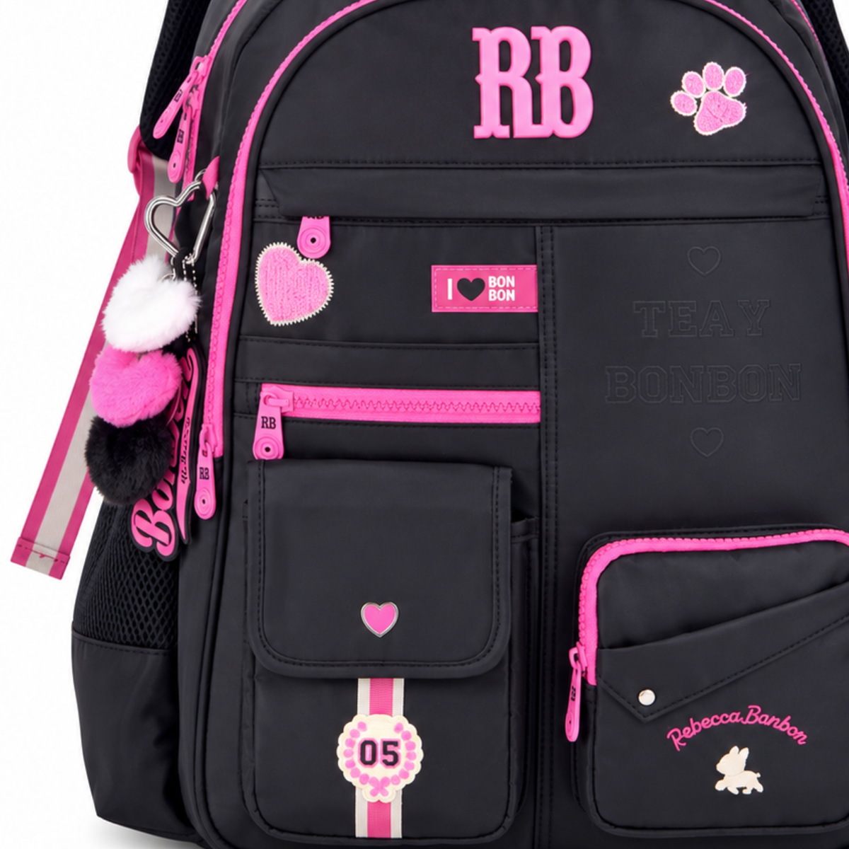 Mochila de Costas Rebecca Bonbon Preta