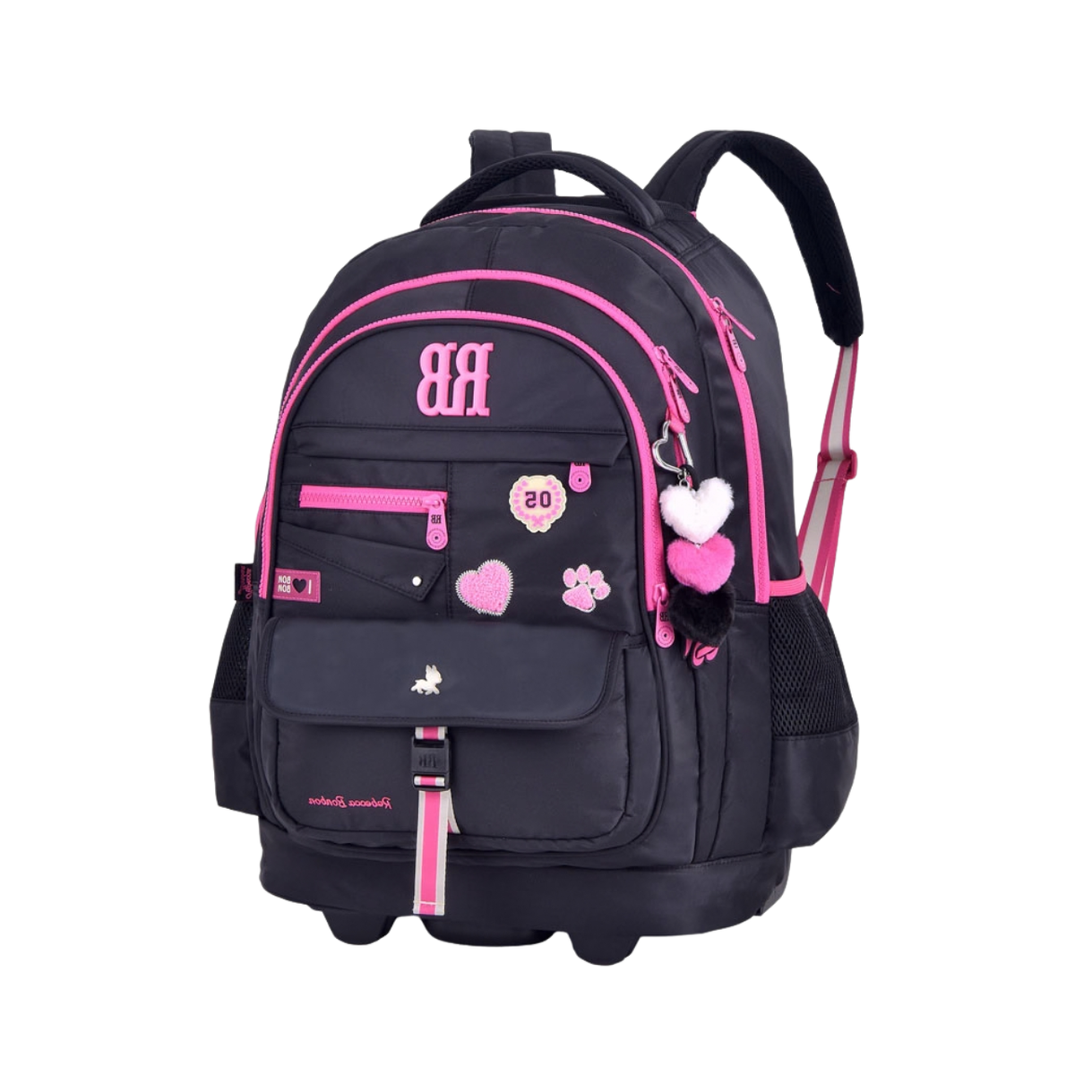 Kit Mochila de Rodas Rebecca Bonbon Lancheira e Estojo Box