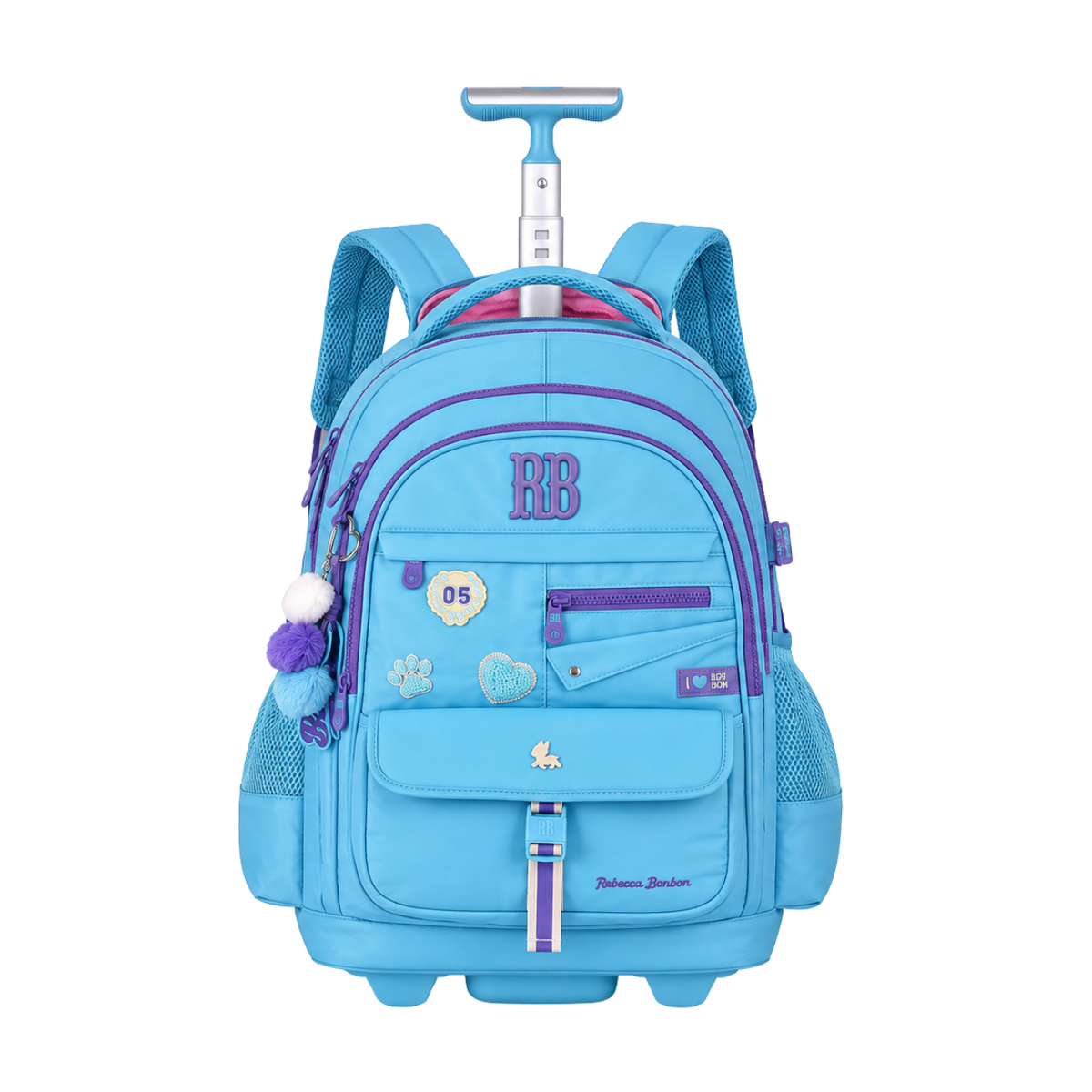 Kit Mochila de Rodas Rebecca Bonbon Lancheira e Estojo Box