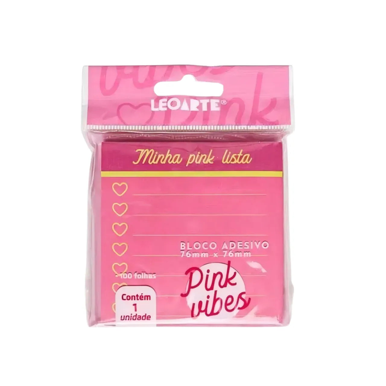 Bloco Adesivo Pink Vibes Leo&Leo