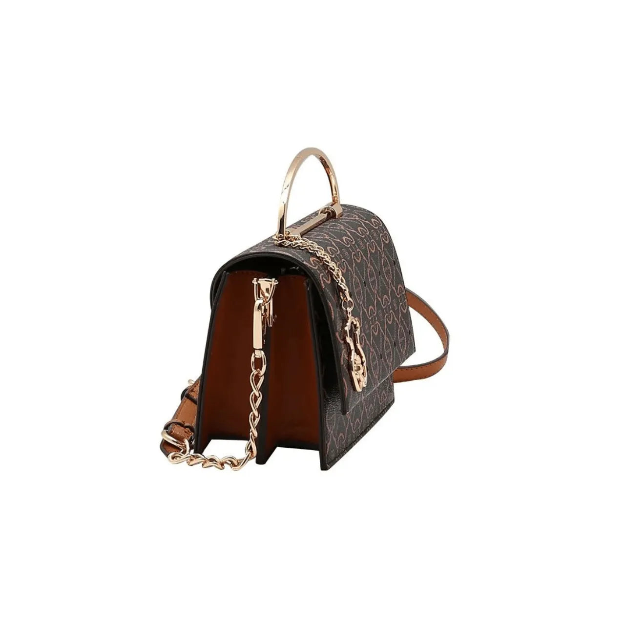 Bolsa Feminina Chenson Café Estruturada Alça Corrente
