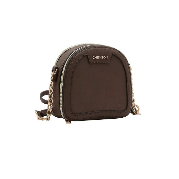 Bolsa Feminina Chenson Marrom Transversal Alça Corrente