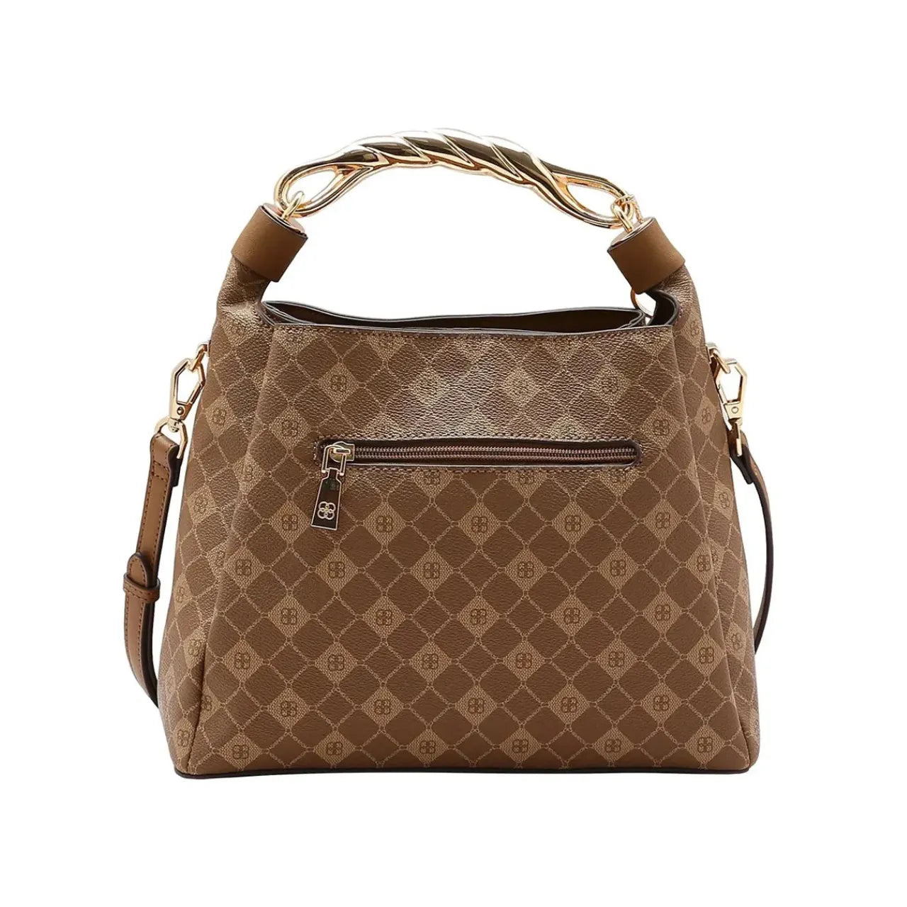 Bolsa Feminina Chenson Natural Monograma Alça Corrente
