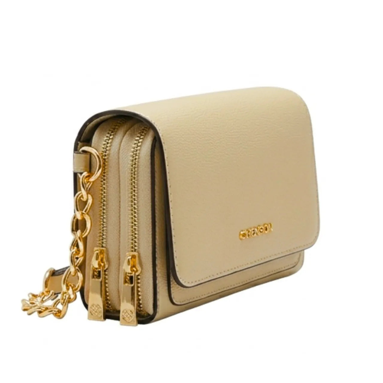Bolsa Feminina Chenson Natural Transversal Alça Corrente