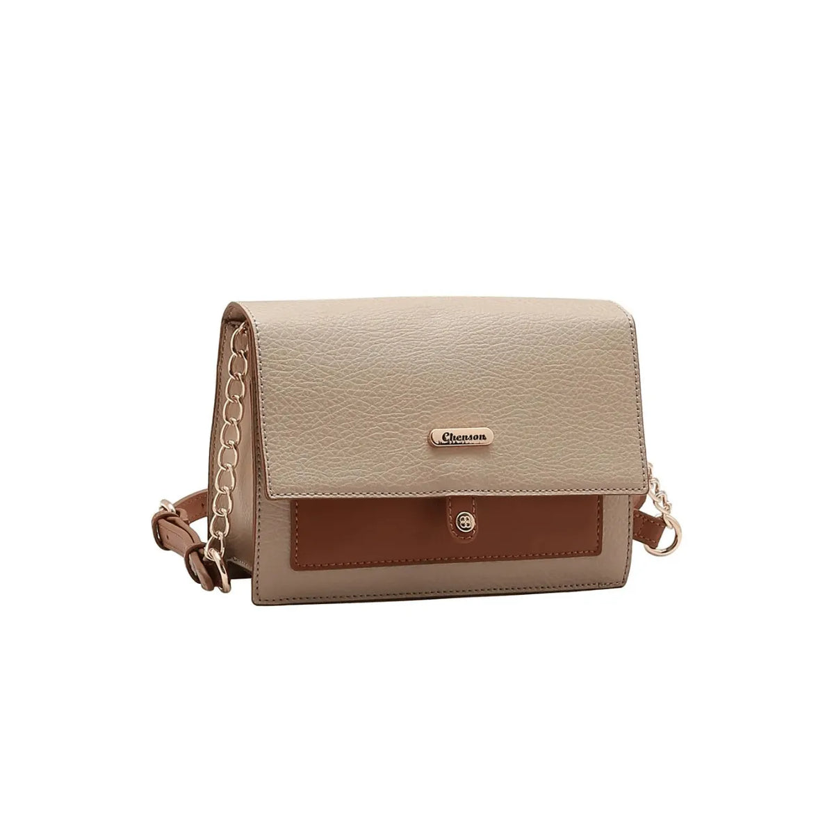 Bolsa Feminina Chenson Nude Tiracolo Alça Corrente