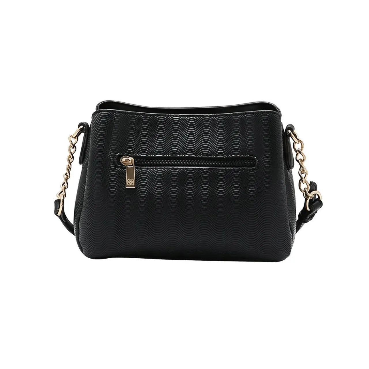 Bolsa Feminina Chenson Preta Transversal Alça Corrente