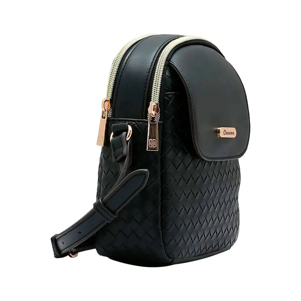 Bolsa Feminina Chenson Preta Transversal Compacta