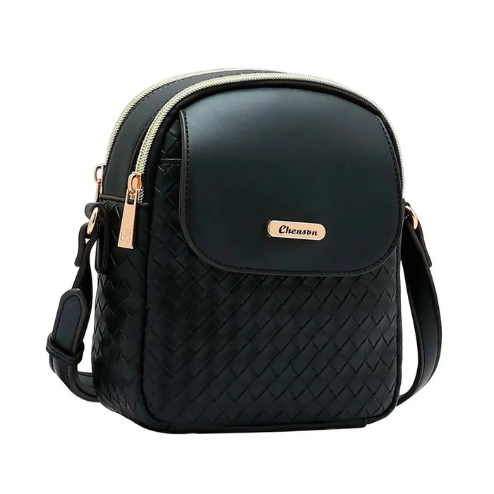 Bolsa Feminina Chenson Preta Transversal Compacta