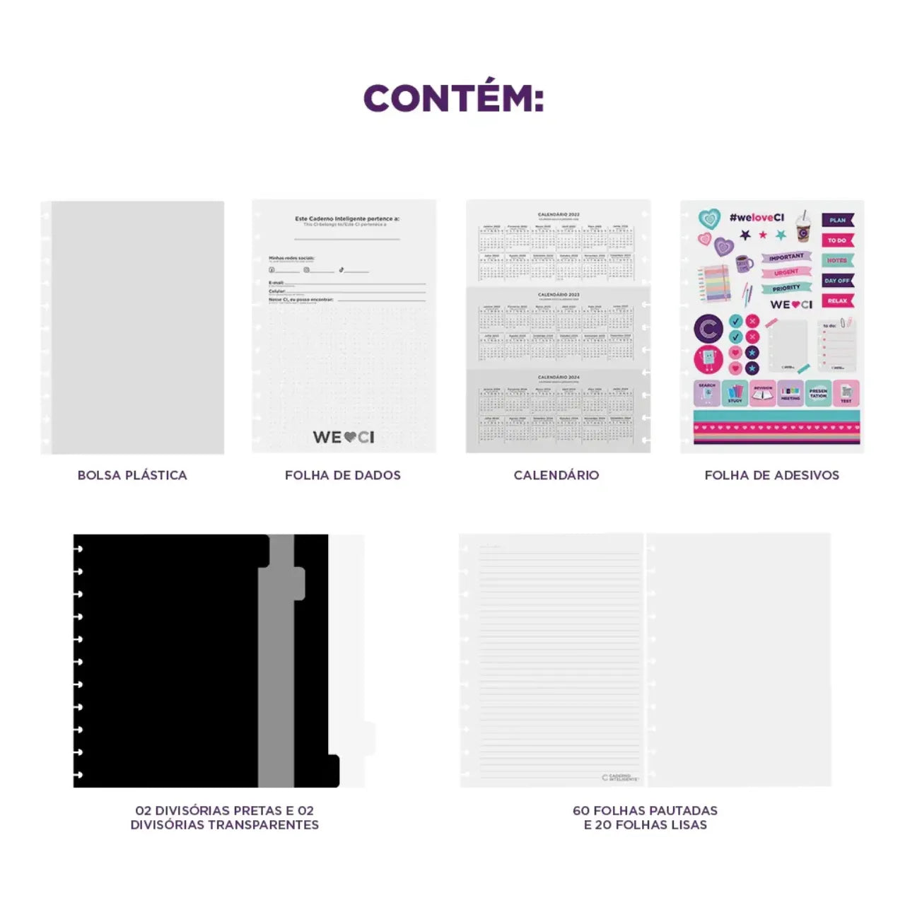 Caderno Inteligente Grande Deep Blue
