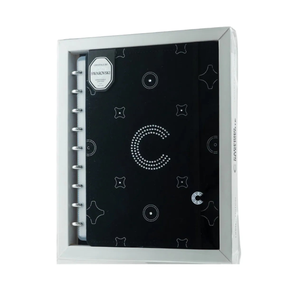 Caderno Inteligente Médio By Swarovski Cristais Monogram Black