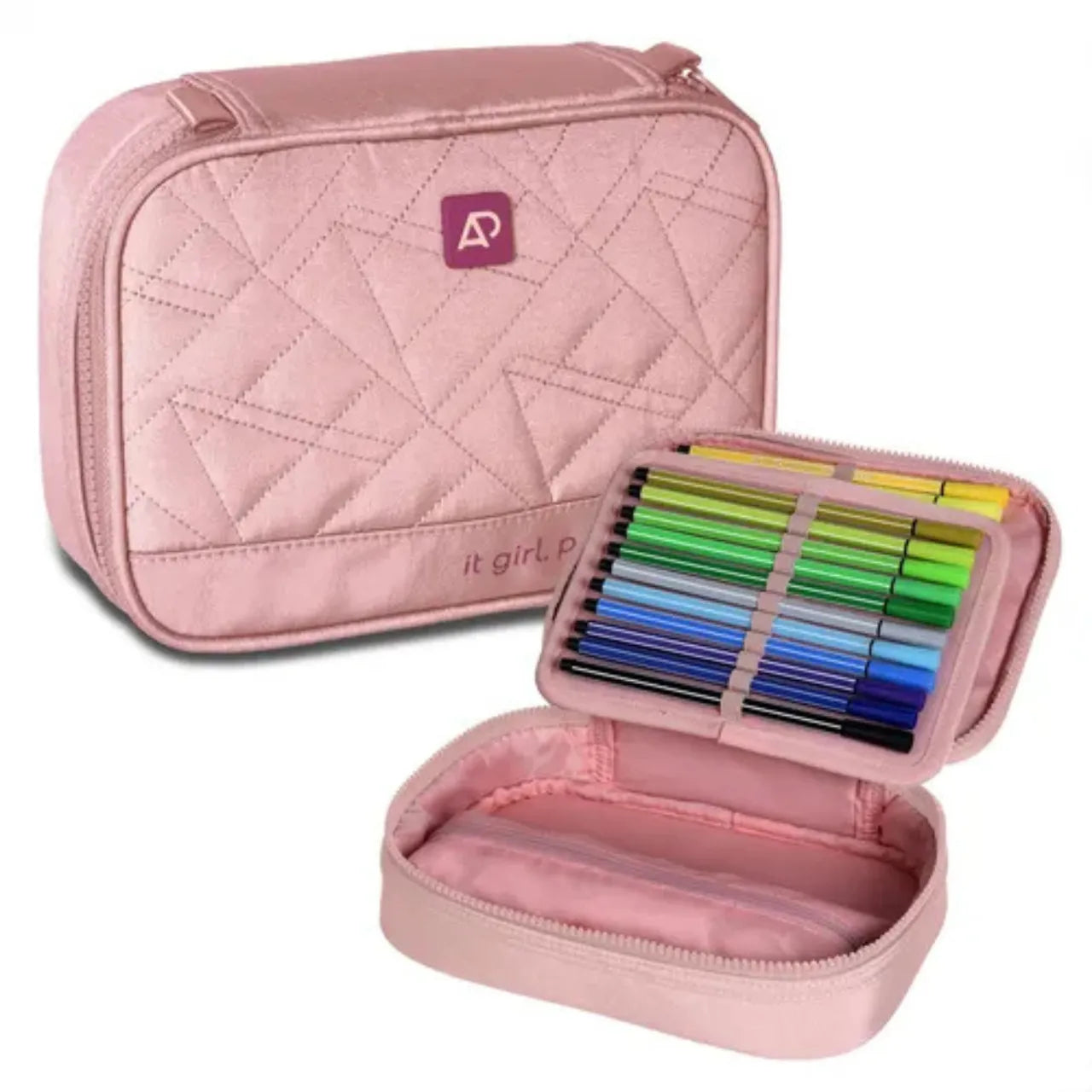 Estojo Box Alice Palucci Rosa 36 Pens Juvenil