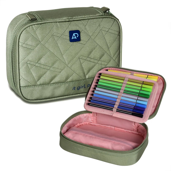 Estojo Box Alice Palucci Verde 36 Pens Juvenil