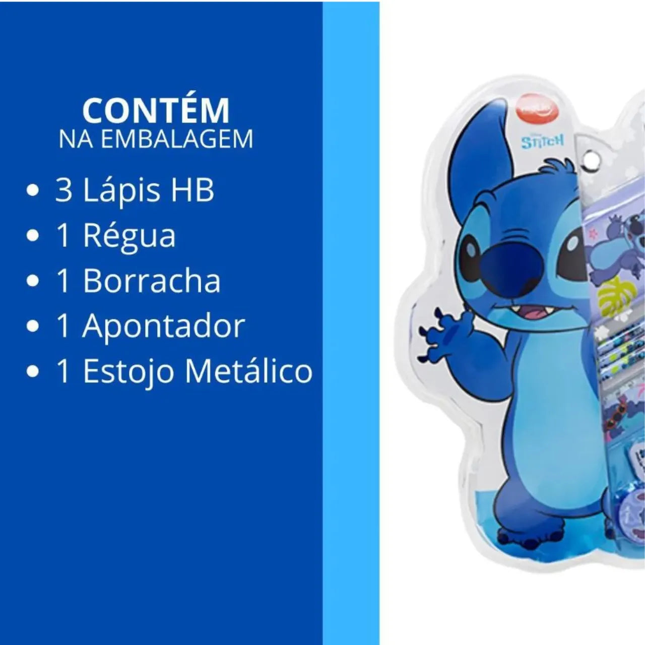 Kit Especial Stitch com 7 Itens Lilo e Stitch Disney Molin