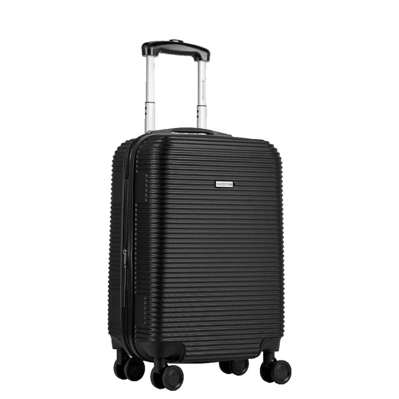 Mala de Bordo 10kg Sestini 4 All ABS com Cadeado TSA Rodas 360° Preta
