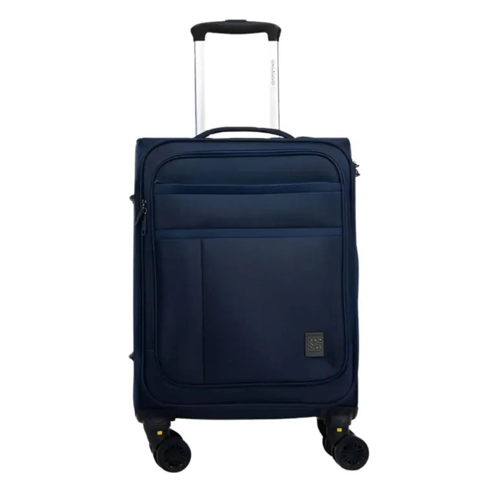Mala de Bordo Bagaggio 10kg Tecido Azul Rodas 360°