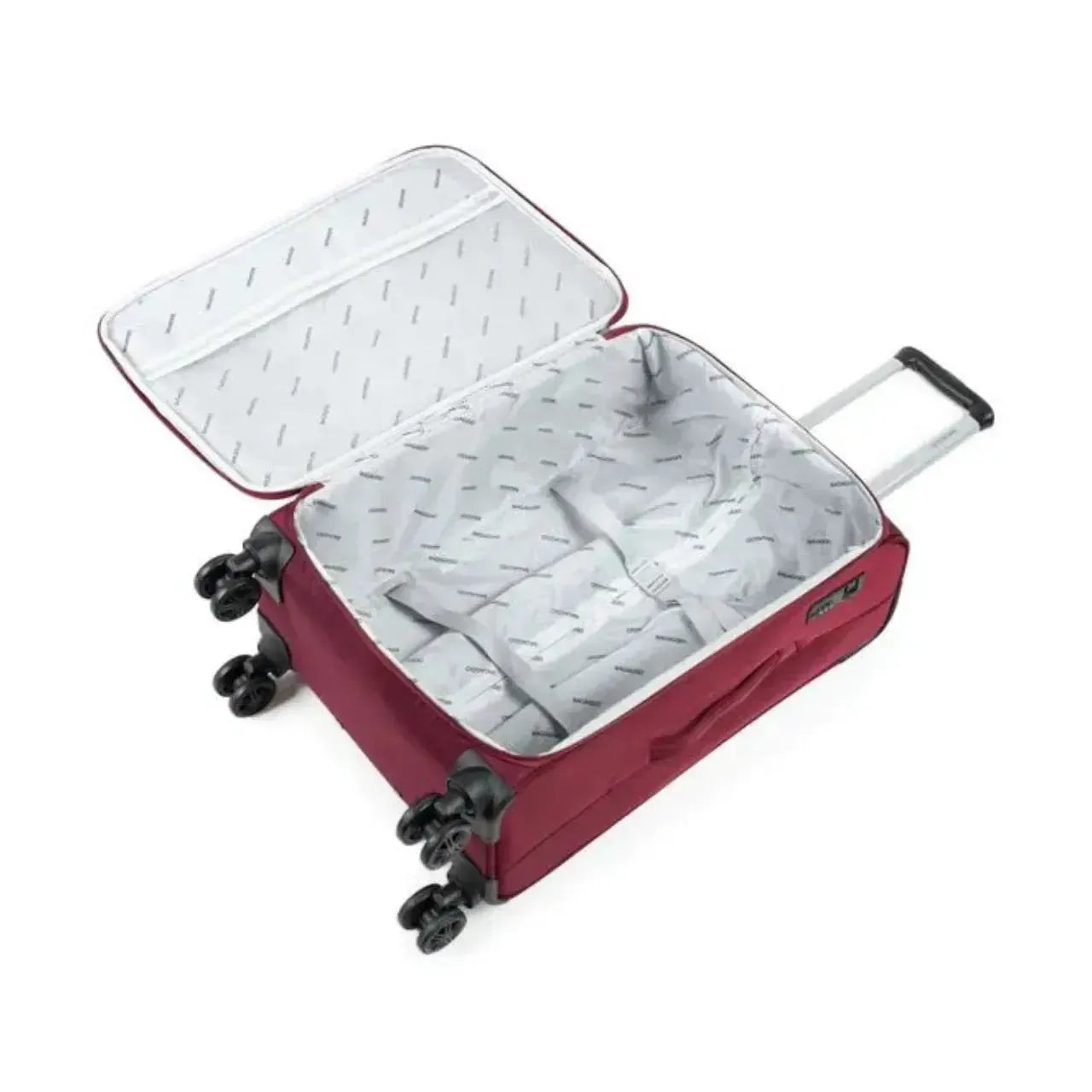 Mala de Bordo Bagaggio 10kg Tecido Vermelha Rodas 360°