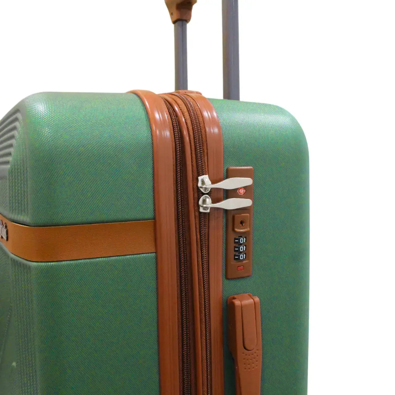 Mala de Viagem 23kg Média ABS Qualis Rodas 360° Verde Claro