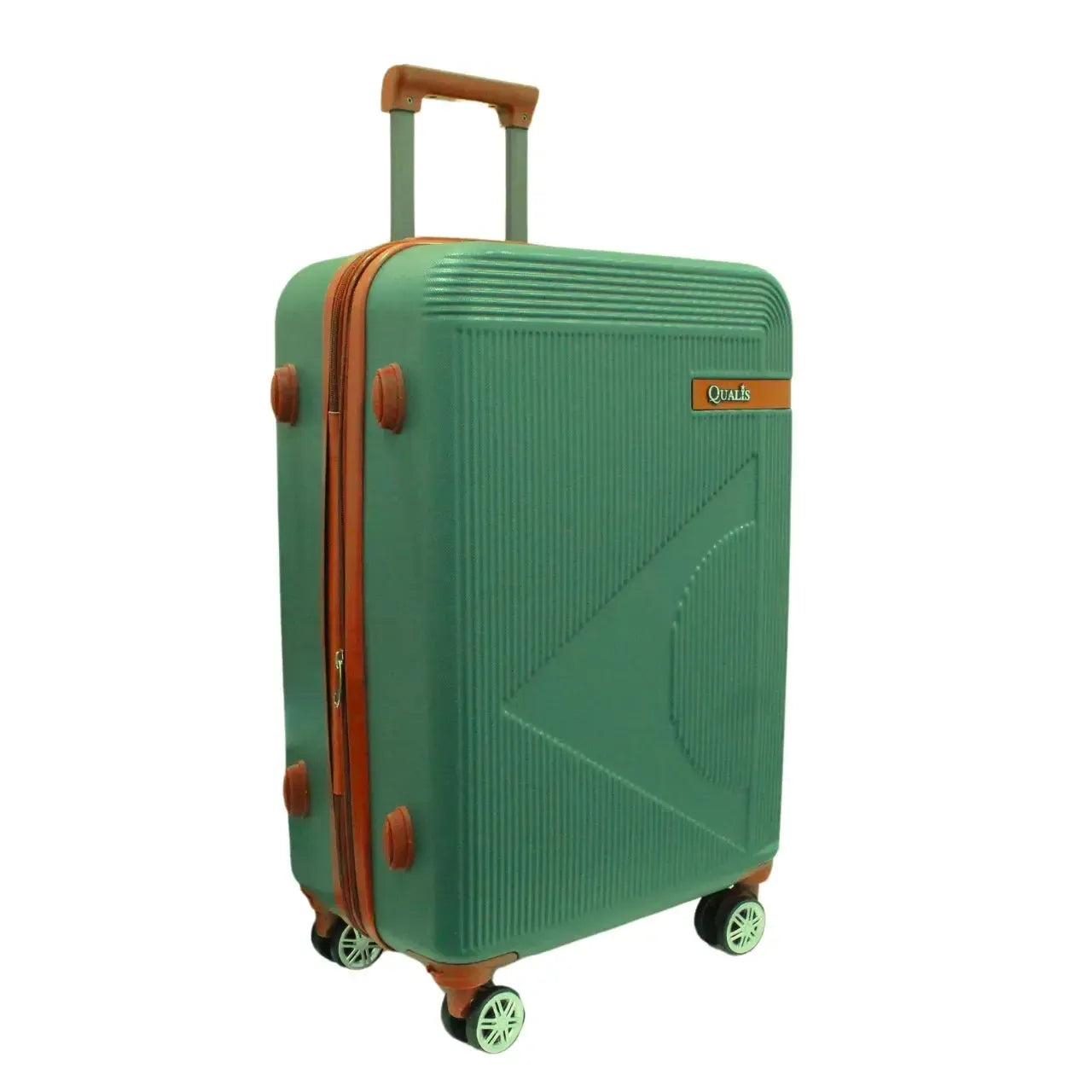 Mala de Viagem 23kg Média ABS Qualis Rodas 360° Verde Claro