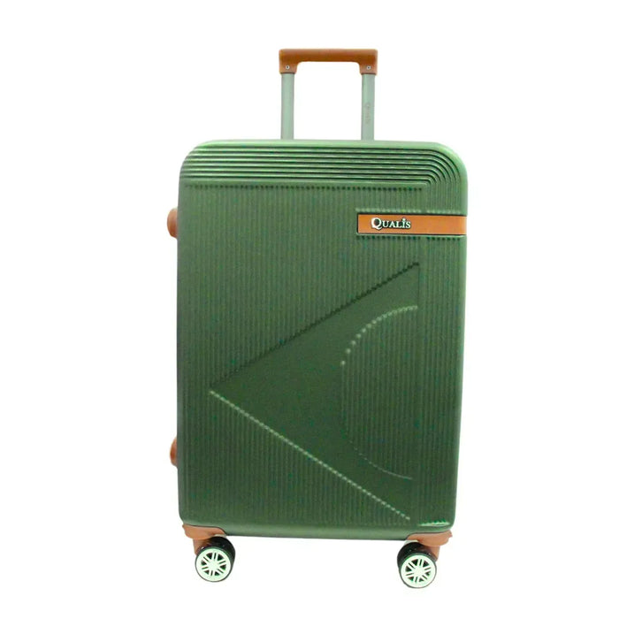 Mala de Viagem 23kg Média ABS Qualis Rodas 360° Verde Escuro