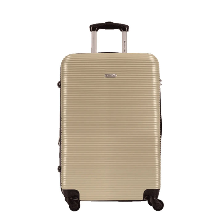 Mala de Viagem 23kg Média Sestini All Star Dourado ABS com Cadeado TSA Rodas 360°