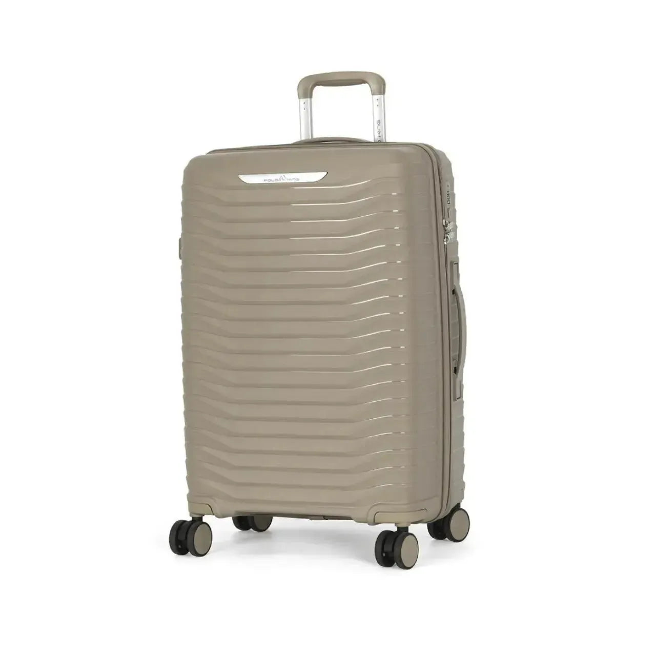 Mala de Viagem 23kg Polo King Polipropileno Champanhe Rodas 360°