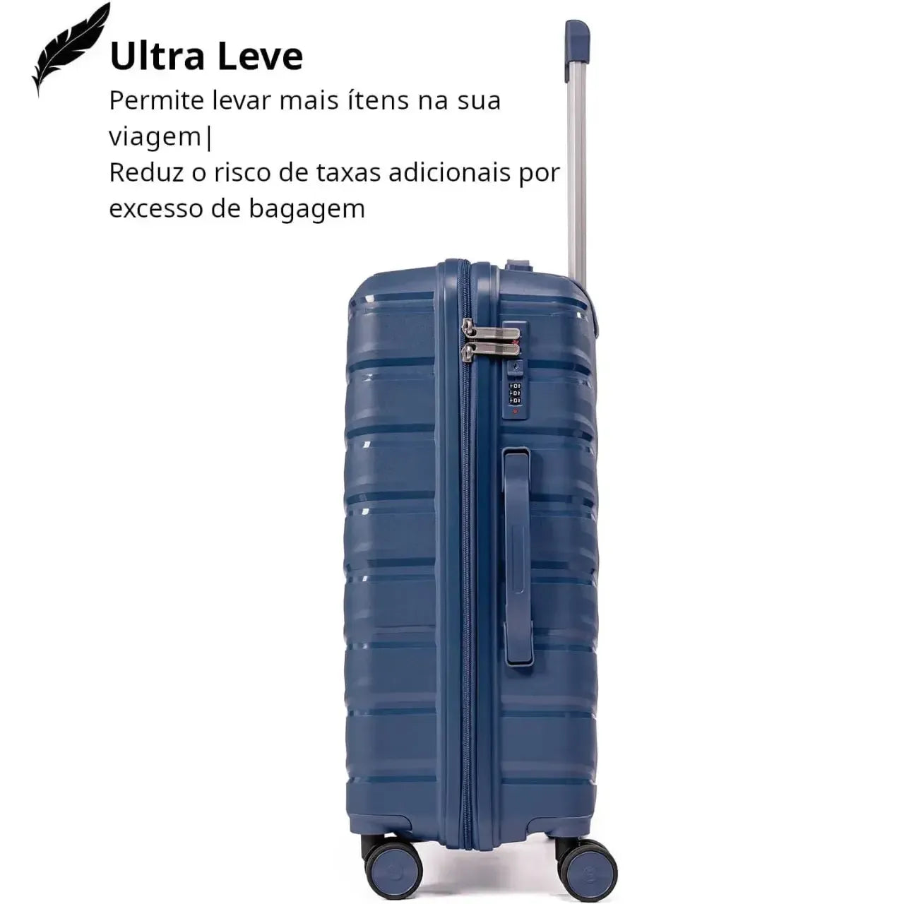 Mala de Viagem 32kg Polipropileno Polo King Azul MF10509