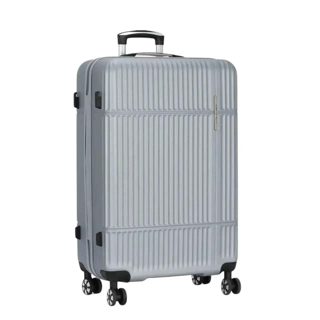 Mala de Viagem 32kg Prata Fibra Rígida Rodas 360° Grande