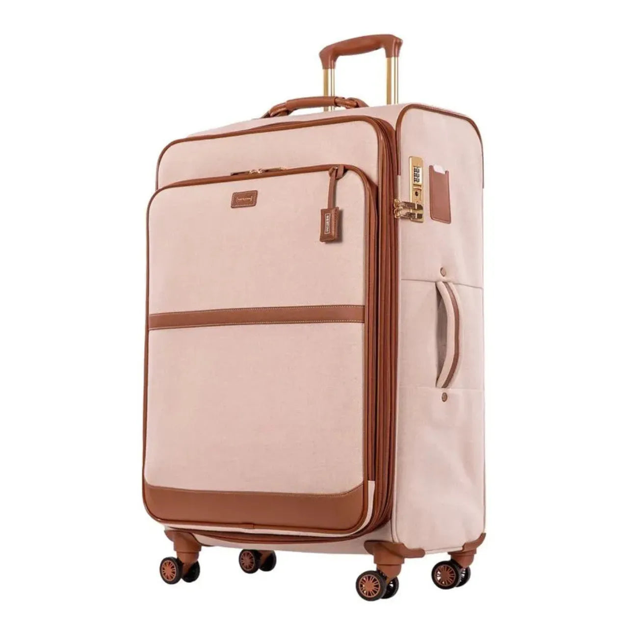 Mala de Viagem 32kg Tecido Sestini Royale Rodas 360° Bege