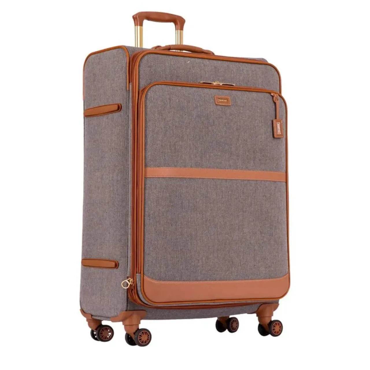 Mala de Viagem 32kg Tecido Sestini Royale Rodas 360° Cinza