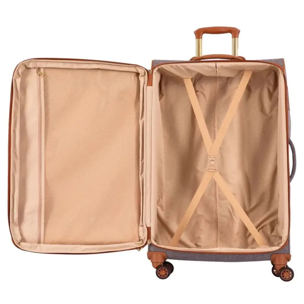 Mala de Viagem 32kg Tecido Sestini Royale Rodas 360° Cinza