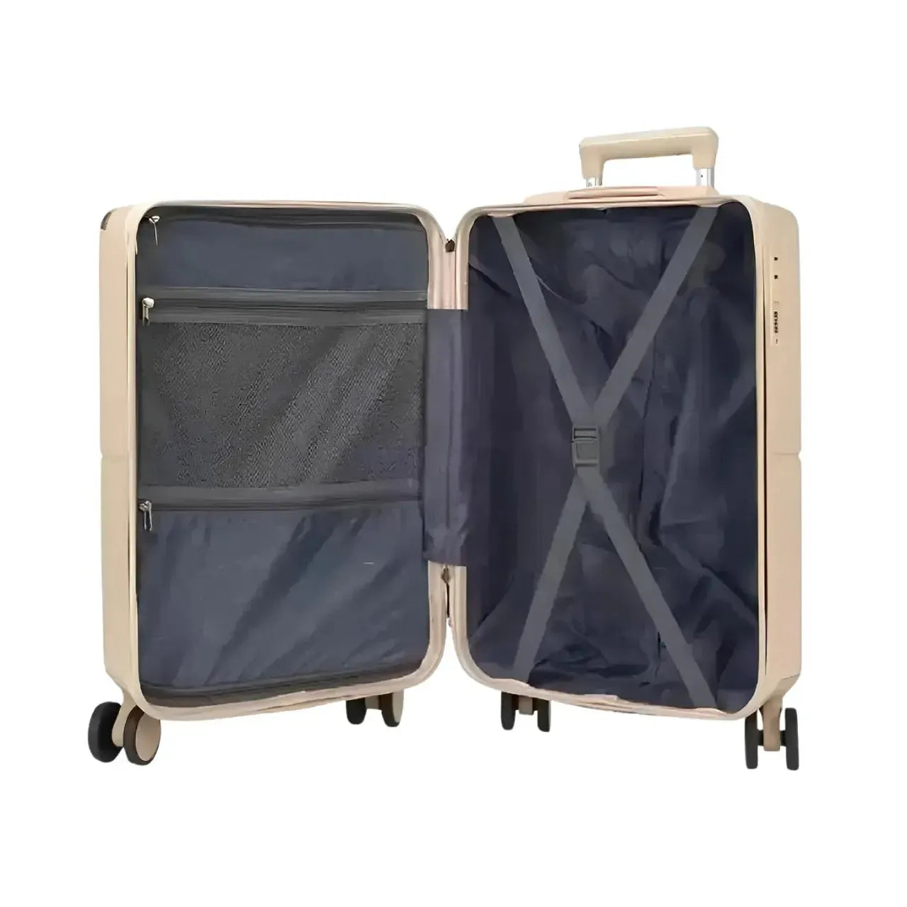 Mala de Viagem Bordo 10kg Bege Up4You Rodas 360°