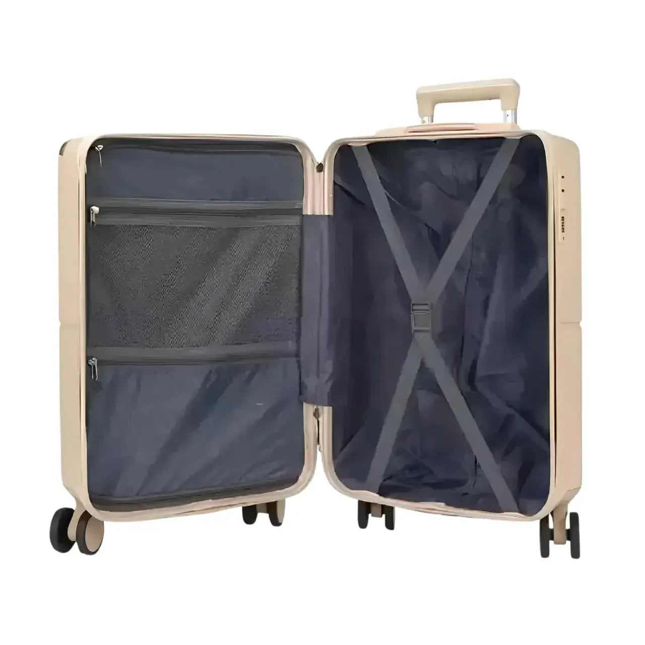 Mala de Viagem Grande 32kg Bege Up4You Rodas 360°