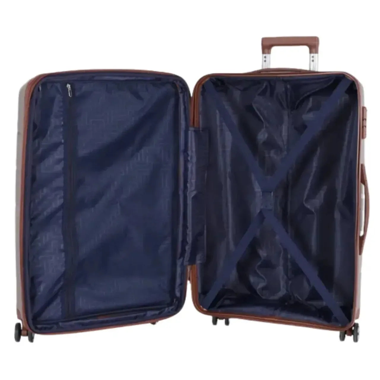 Mala de Viagem Grande 32kg Champanhe Polo King Polipropileno Rodas 360°