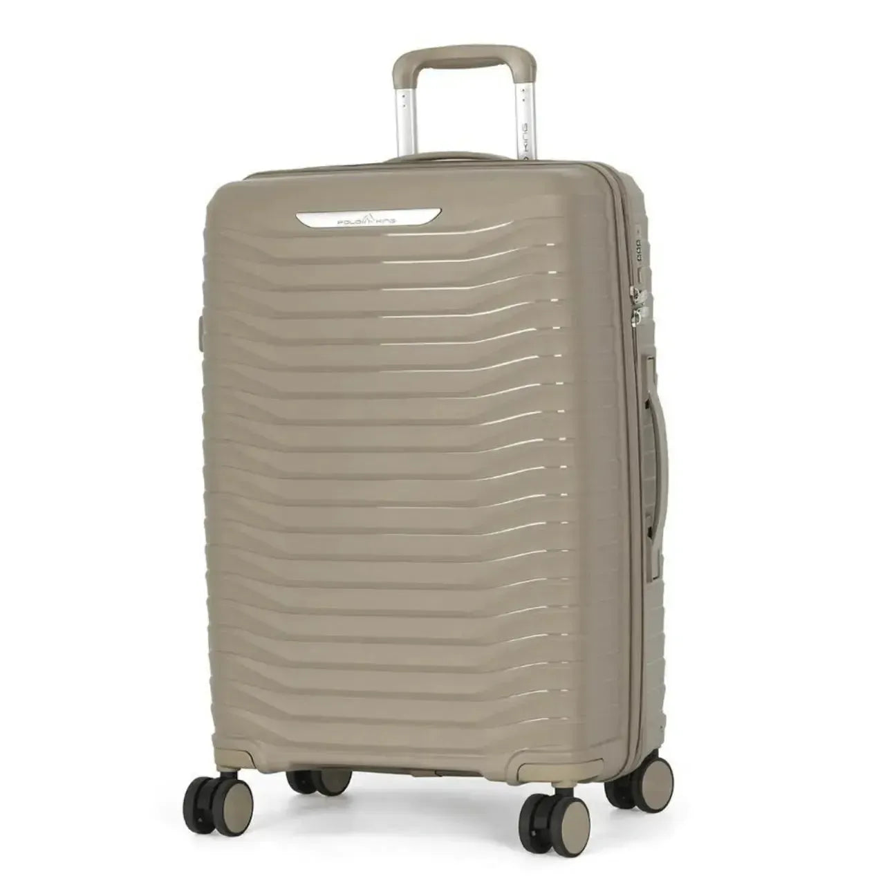 Mala de Viagem Grande 32kg Champanhe Rodas 360° Cadeado Embutido