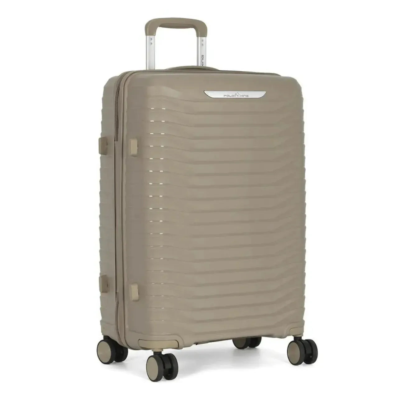 Mala de Viagem Grande 32kg Champanhe Rodas 360° Cadeado Embutido