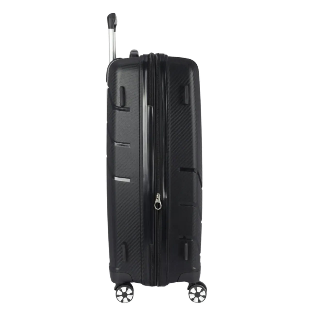 Mala de Viagem Grande 32kg Preta Polo King Polipropileno Rodas 360°