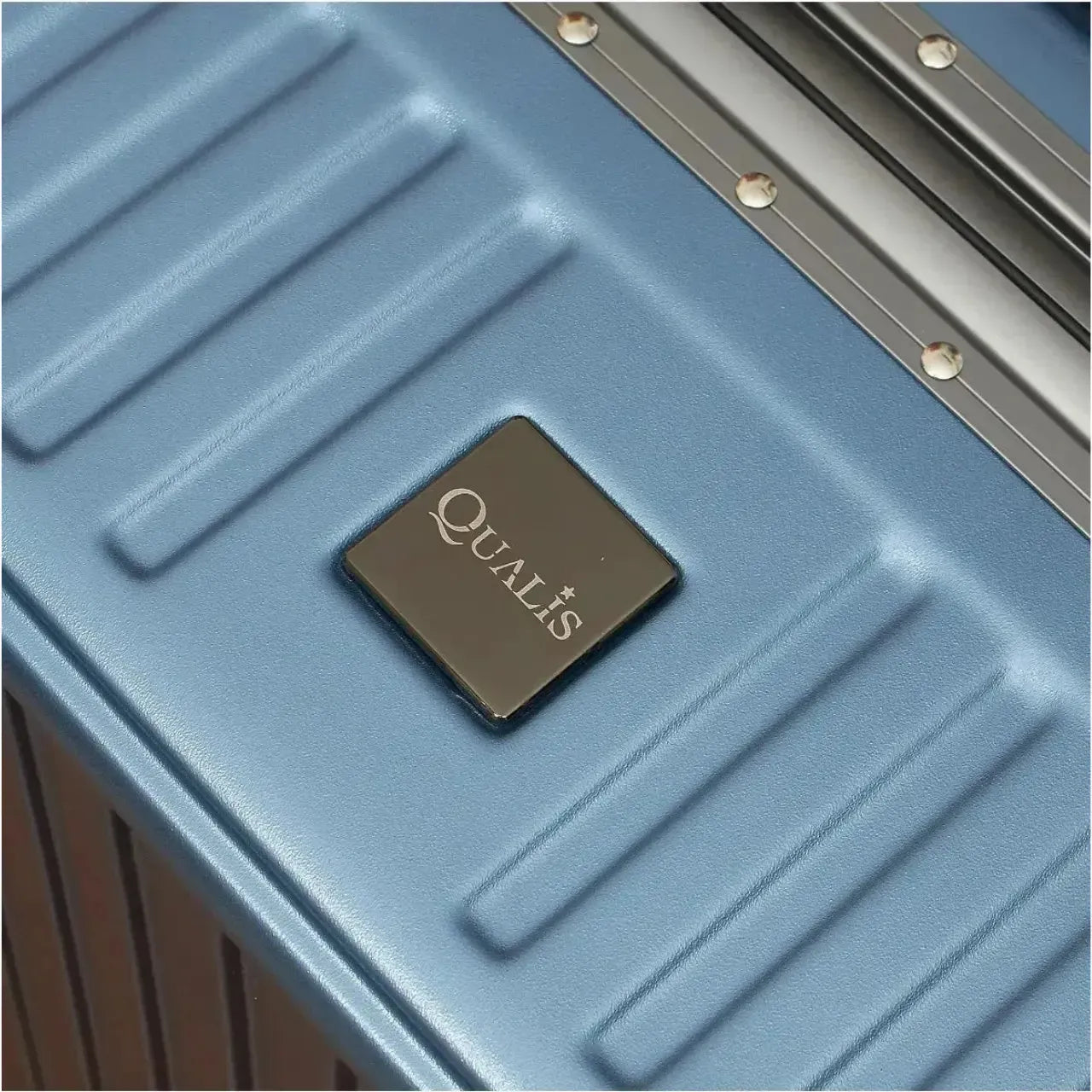 Mala de Viagem Grande Qualis 32kg Azul Policarbonato Antifurto TSA