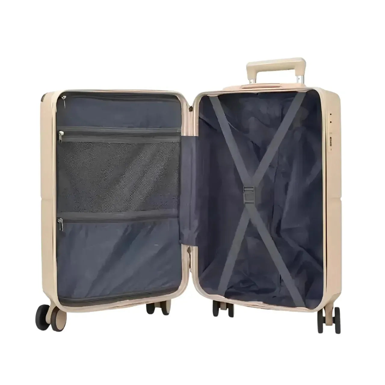 Mala de Viagem Média 23kg Bege Up4You Rodas 360°
