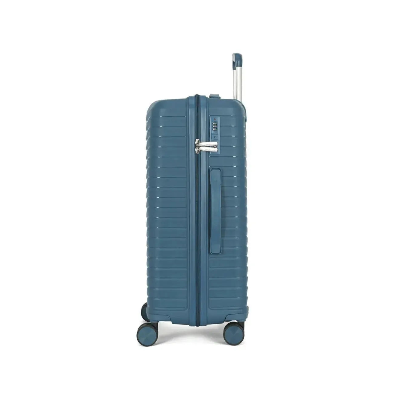 Mala de Viagem Média 23kg Polo King Polipropileno Azul Rodas 360°